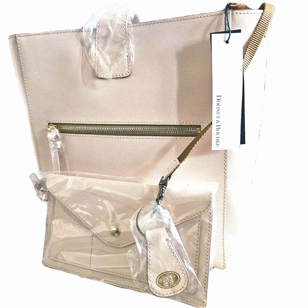 Dooney & Bourke Ashby Shoulder Bag Blush Wallet Key Chain and Bag NWT
